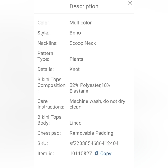 SHEIN 0XL print top and black   bottom swimsuit - Picture 7 of 9